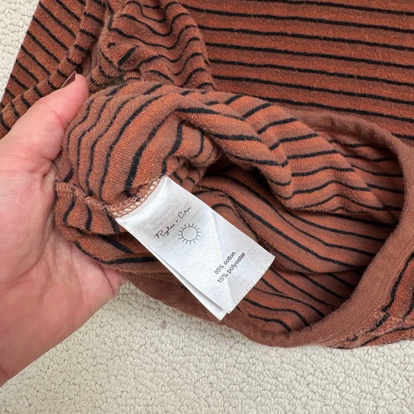 Rylee + Cru Striped Crewneck Terry Sweater - Picture 6 of 6